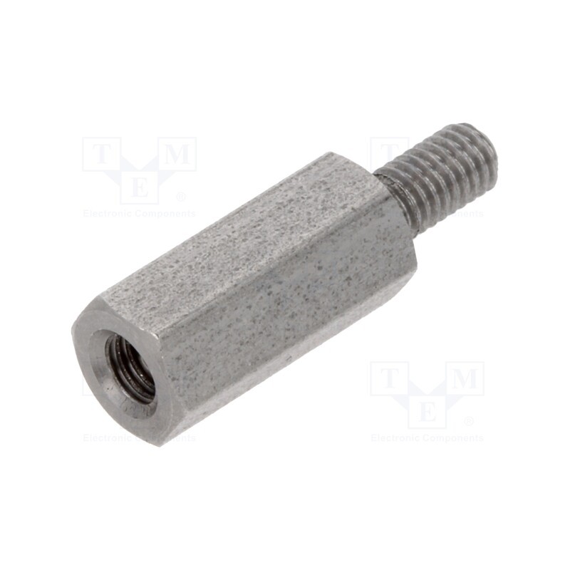 10 pcs x DREMEC - 244X12 - Screwed spacer sleeve, 12mm, Int.thread: M3, Ext.thread: M3