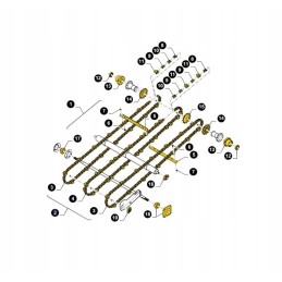 New Holland CX 4 tilt feeder chain set