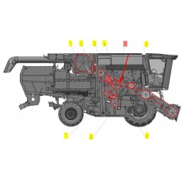 101616643 narrow profile V-belt 2 xpb x 215