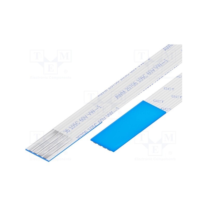 1 pcs x Global Connector Technology (GCT) - 10-04-D-0050-C-4-08-4-T - FFC cable, Cores: 4, Cable ph: 1mm, L: 50mm, 60V, Plating: