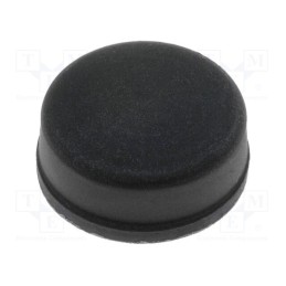 10 pcs x FIX&FASTEN - FIX-RF-011 - Self-adhesive foot, black, rubber, A: 11mm, B: 10.5mm, E: 5mm