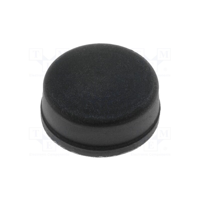 10 pcs x FIX&FASTEN - FIX-RF-011 - Self-adhesive foot, black, rubber, A: 11mm, B: 10.5mm, E: 5mm