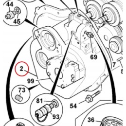 JCB 459 30450 loader gearbox housing