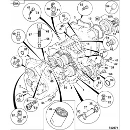 JCB 459 30450 loader gearbox housing