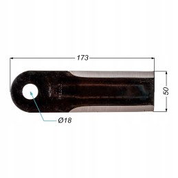 Claas movable knife, smooth 0600174