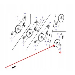 La300114490 gear wheel of the cutting table drive