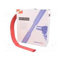 1 pcs x HELLERMANNTYTON - 300-31902 - Heat shrink sleeve, 2: 1, 19.1mm, L: 5m, red, cardboard packaging