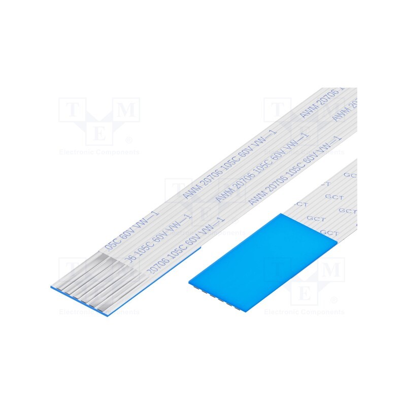 1 pcs x Global Connector Technology (GCT) - 10-06-D-0050-C-4-08-4-T - FFC cable, Cores: 6, Cable ph: 1mm, L: 50mm, 60V, Plating: