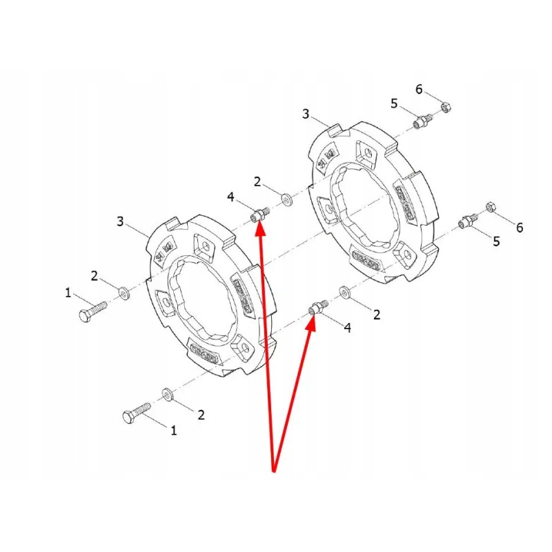 Ft250 91b 103 wheel weight bolt