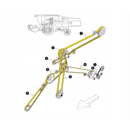 Running belt new holland tx tf 80440780 cnh