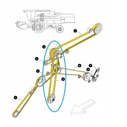 Running belt new holland tx tf 80440780 cnh