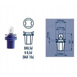 Narva bulb 12v 1 2w bax bx8 5d