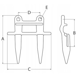 AGV double bayonet for john deere z11785 axe37174