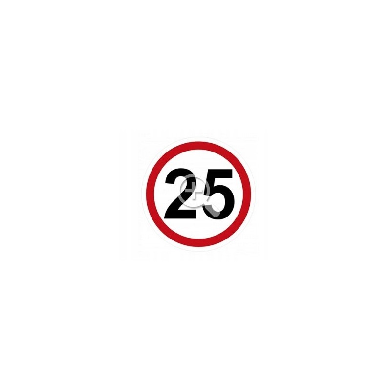 Sticker speed limit 25 km