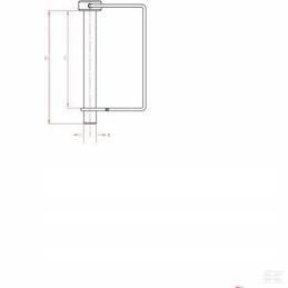 Cotter pin for a square pipe 12x67mm