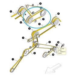 Forage harvester drive belt new holland tx 84004443 cnh