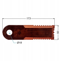 Flail knife of the New Holland John Deere forage harvester