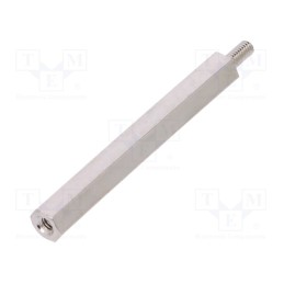 10 pcs x DREMEC - 212X40 - Screwed spacer sleeve, 40mm, Int.thread: M2,5, Ext.thread: M2,5