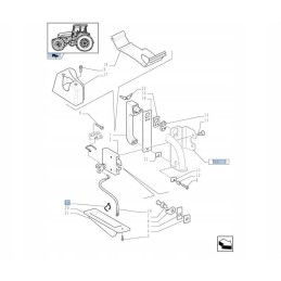 Door lock spring new holland tl tm case 820359