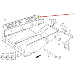 647450 0 rubber seal for grain pan 1710x225x3