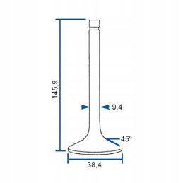 exhaust valve ford 2310 2610 4550 81818709