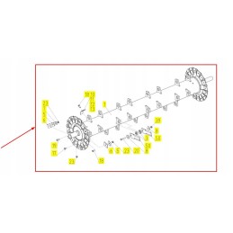 101758930 complete straw chopper shaft with knife