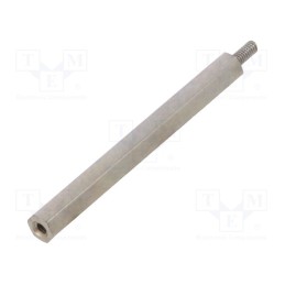 10 pcs x DREMEC - 211X40 - Screwed spacer sleeve, 40mm, Int.thread: M2, Ext.thread: M2, brass