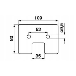 Rubber feeder spatula 80x109mm Claas Dominator
