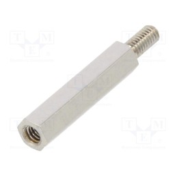 10 pcs x DREMEC - 2112X18 - Screwed spacer sleeve, 18mm, Int.thread: M2,5, Ext.thread: M2,5