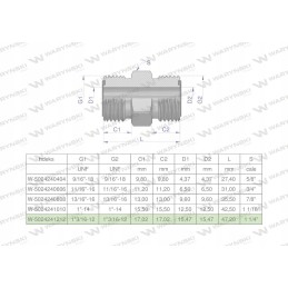 Inch hydraulic connector bb 1 3 16 orfs unf