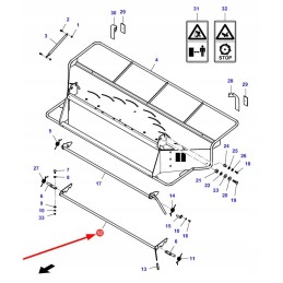 La322347550 straw chopper steering lever