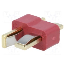 1 pcs x AMASS - AM1015-M - Plug, DC supply, AM-1015, male, PIN: 2, for cable, soldering, red