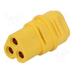 1 pcs x AMASS - MT30-F - Plug, DC supply, MT30, female, PIN: 3, for cable, soldering, yellow