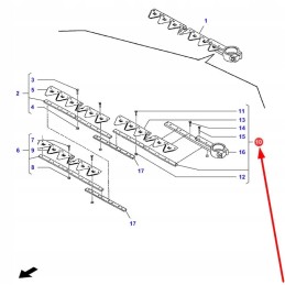 La322704200 scythe segment with head