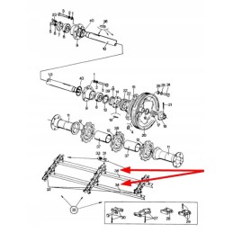 B125687 inclined conveyor chain strip