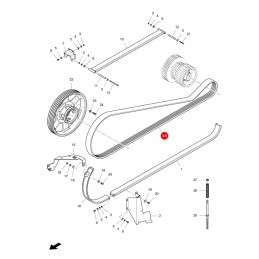 Mf fendt 1925398 gates V-belt