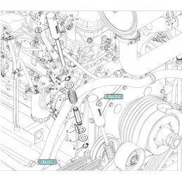 Hydraulic cylinder new holland cnh 87534698