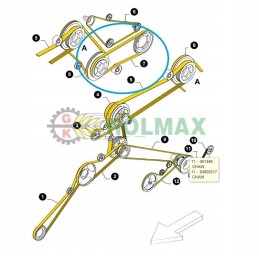 Forage harvester drive belt new holland tx 84004443