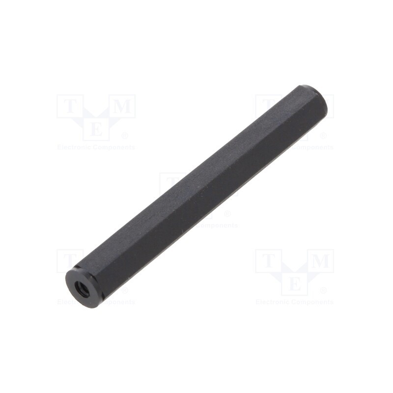 10 pcs x DREMEC - 181X40 - Screwed spacer sleeve, hexagonal, polyamide, M2, L: 40mm, black