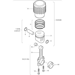 Hatz 1d41 1d50 connecting rod 01258302