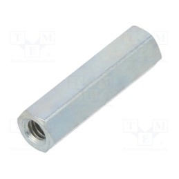 10 pcs x DREMEC - 1212X15 - Screwed spacer sleeve, 15mm, Int.thread: M2,5, hexagonal, steel