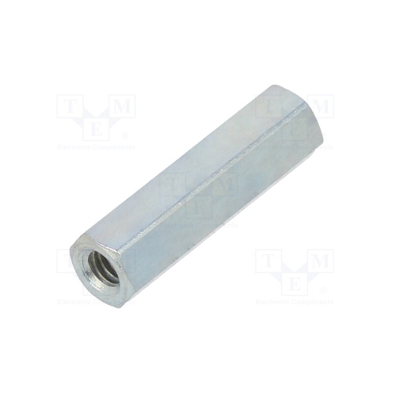 10 pcs x DREMEC - 1212X15 - Screwed spacer sleeve, 15mm, Int.thread: M2,5, hexagonal, steel