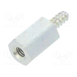 10 pcs x DREMEC - 222ST2.2X08 - Screwed spacer sleeve, 8mm, Int.thread: M2,5, Ext.thread: ST2,2