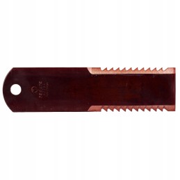Serrated forage harvester knife 195x50x3mm fi 12 radura