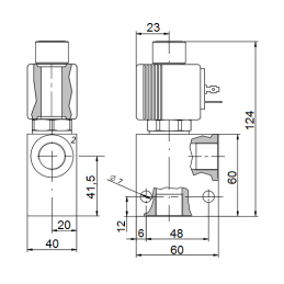 Hydroaccumulator 2x0 16l valve 12v hydrolider