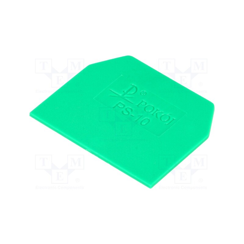 1 pcs x POKu00d3J - A41-6205 - End plate, green, Width: 1mm, polyamide, -25÷100°C, ZG-G10