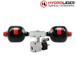 Hydroaccumulator 2x0 5l valve 24v hydrolider