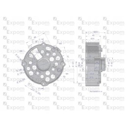 Alternator rear cover shield ex230000 ex26000