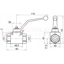 Hydroaccumulator 2x0 5l hydrolider ball valve