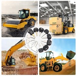 Universal spare key for Caterpillar Komatsu Yanmar Kobelco 12 pcs
